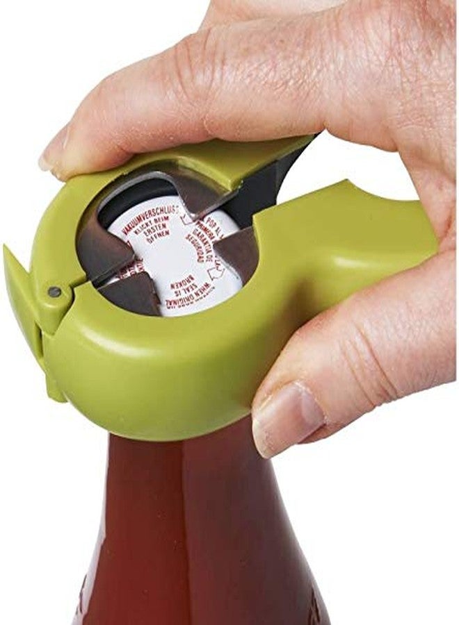 MOSHTU Bottle, Bag & Can Opener, Jar & Lid Twist Off Gripper, and Seal & Lid Remover Green, Black Kitchen Tool Set - Image 3